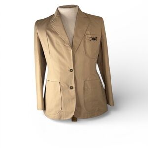 Vintage Etienne Aigner Khaki Blazer Women's Size 12 Bust 40-42